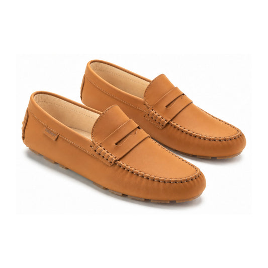 Tan Sahara Girls Moccasin Loafer