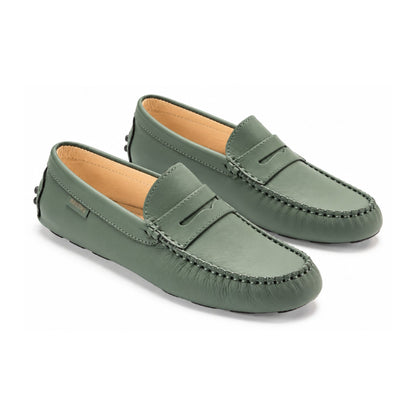 Green Olive Sahara Girls Mocassin Loafer