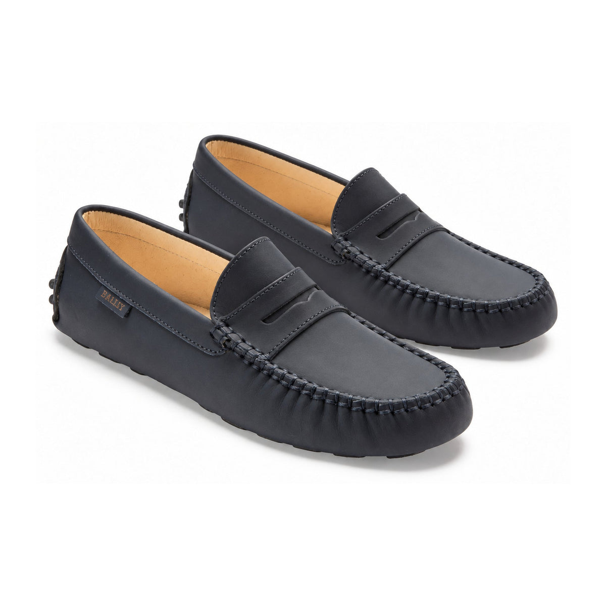 Navy Sahara Girls Mocassin Loafer