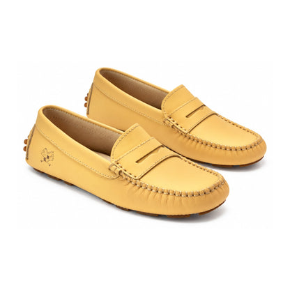 Soft Yellow Sahara Girls Mocassin Loafer