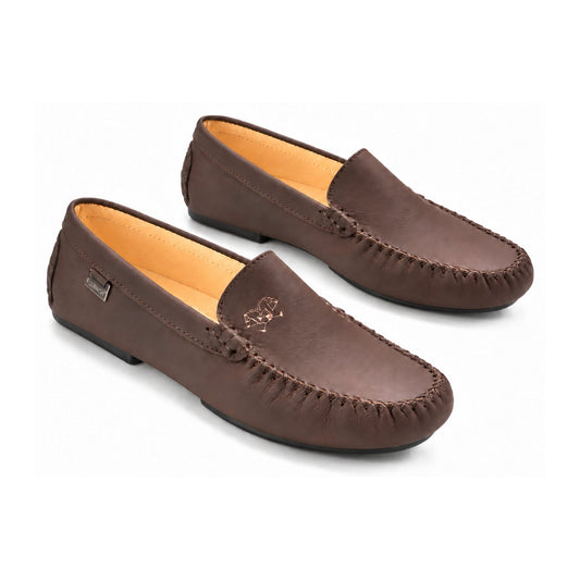 Brown Sahara Leather Soft Loafer for Girl/Teen/Women by London Kids