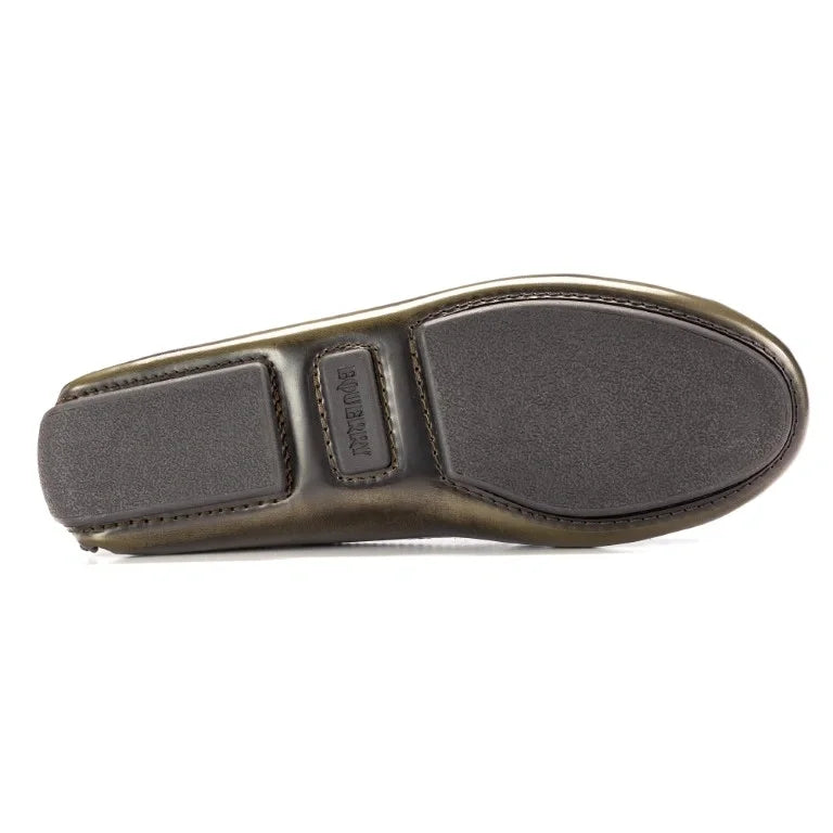 Green Polished Leather Soft Loafer for Girl/Teen/Women by London Kids