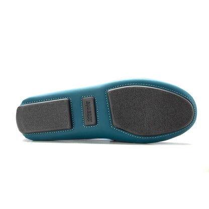 Petrol Blue Sahara Girls Soft Mocassin