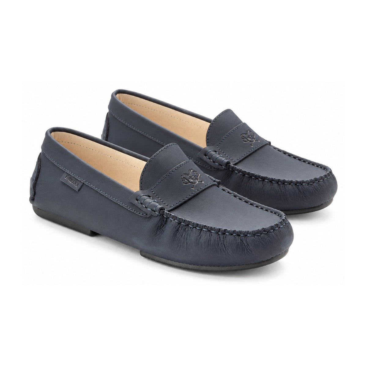 Navy Sahara Girls Soft Moccasin