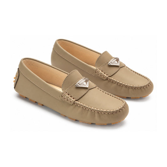 Taupe Sahara Girls Moccasin Loafer