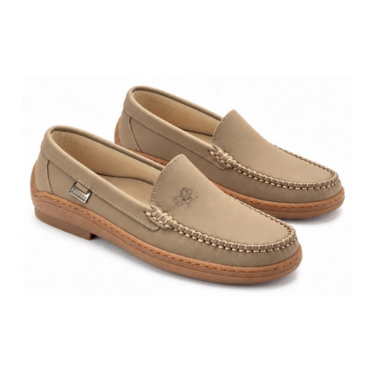 Taupe Sahara Girls Moccasin