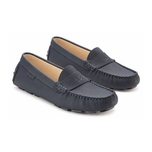 Navy Sahara Girls Mocassin