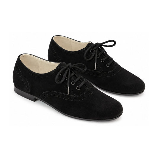 Black Suede Lace for Girl by London Kids