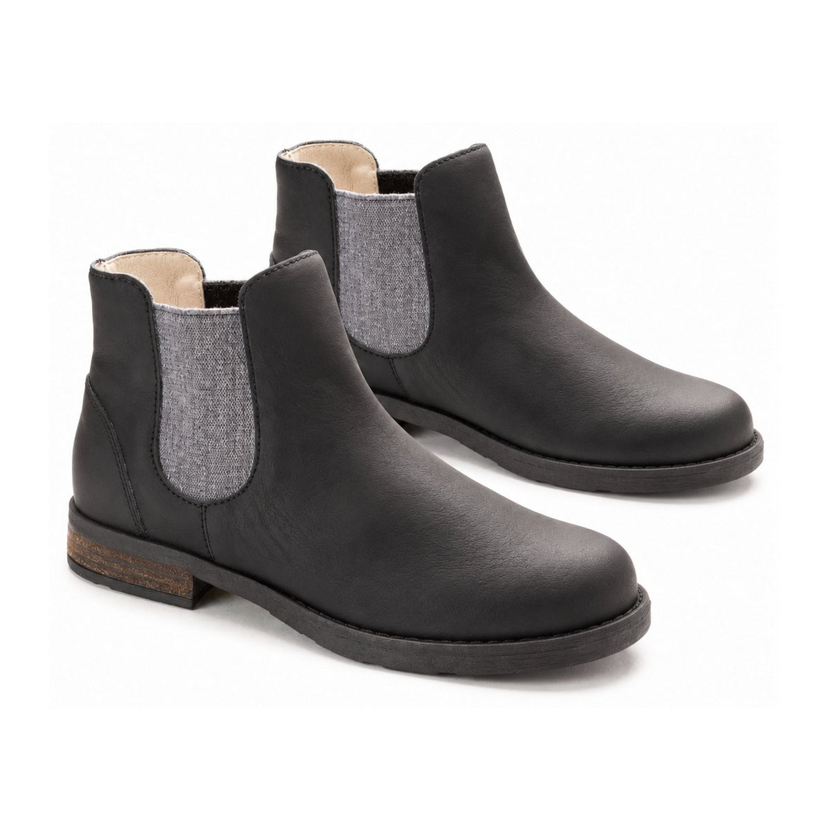 Black Sahara Leather Bootie for Girl by London Kids