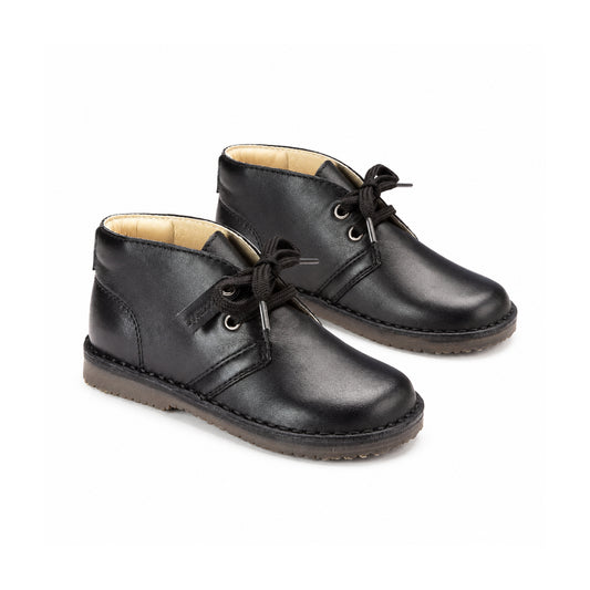 Black Soft Leather Lace for Toddler/Boy/Girl by London Kids