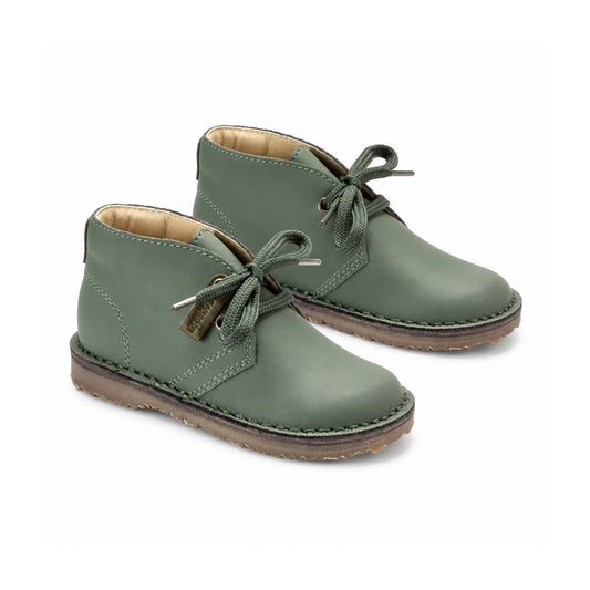 Olive Green Sahara Leather Lace for Baby/Boy/Girl by London Kids