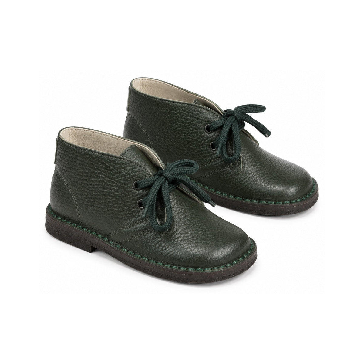 Green Soft Leather Lace for Toddler/Boy/Girl by London Kids