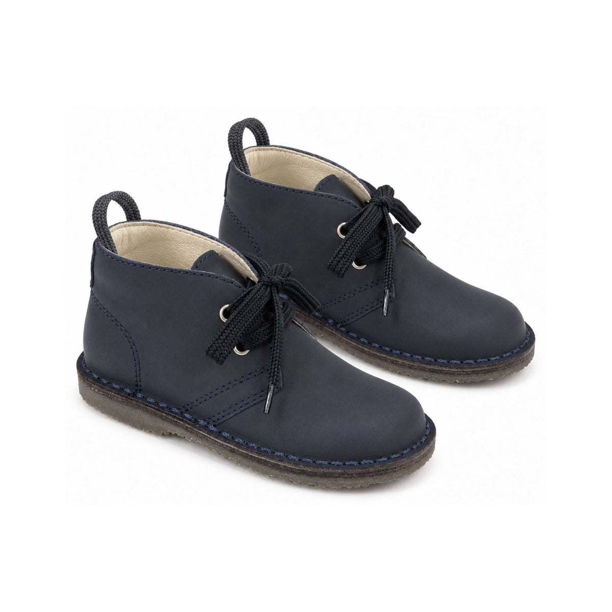 Navy Sahara Leather Lace for Toddler/Boy/Girl by London Kids