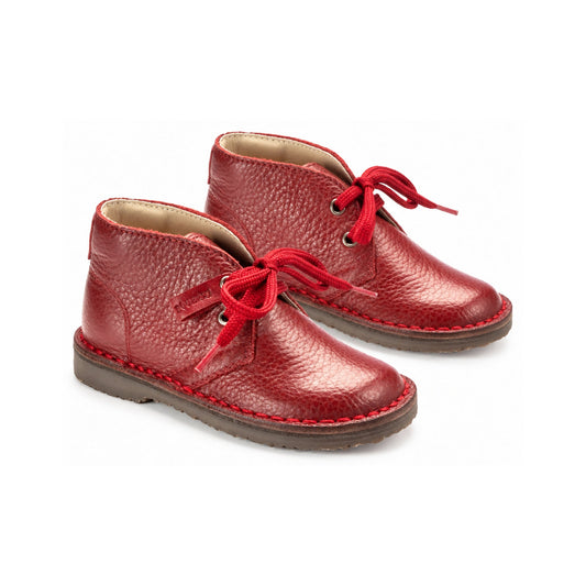 Red Soft Leather Lace for Toddler/Boy/Girl by London Kids