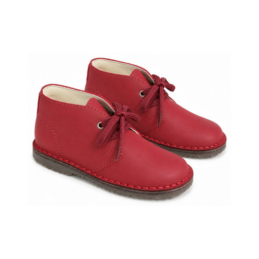Red Sahara Leather Lace for Toddler/Boy/Girl by London Kids