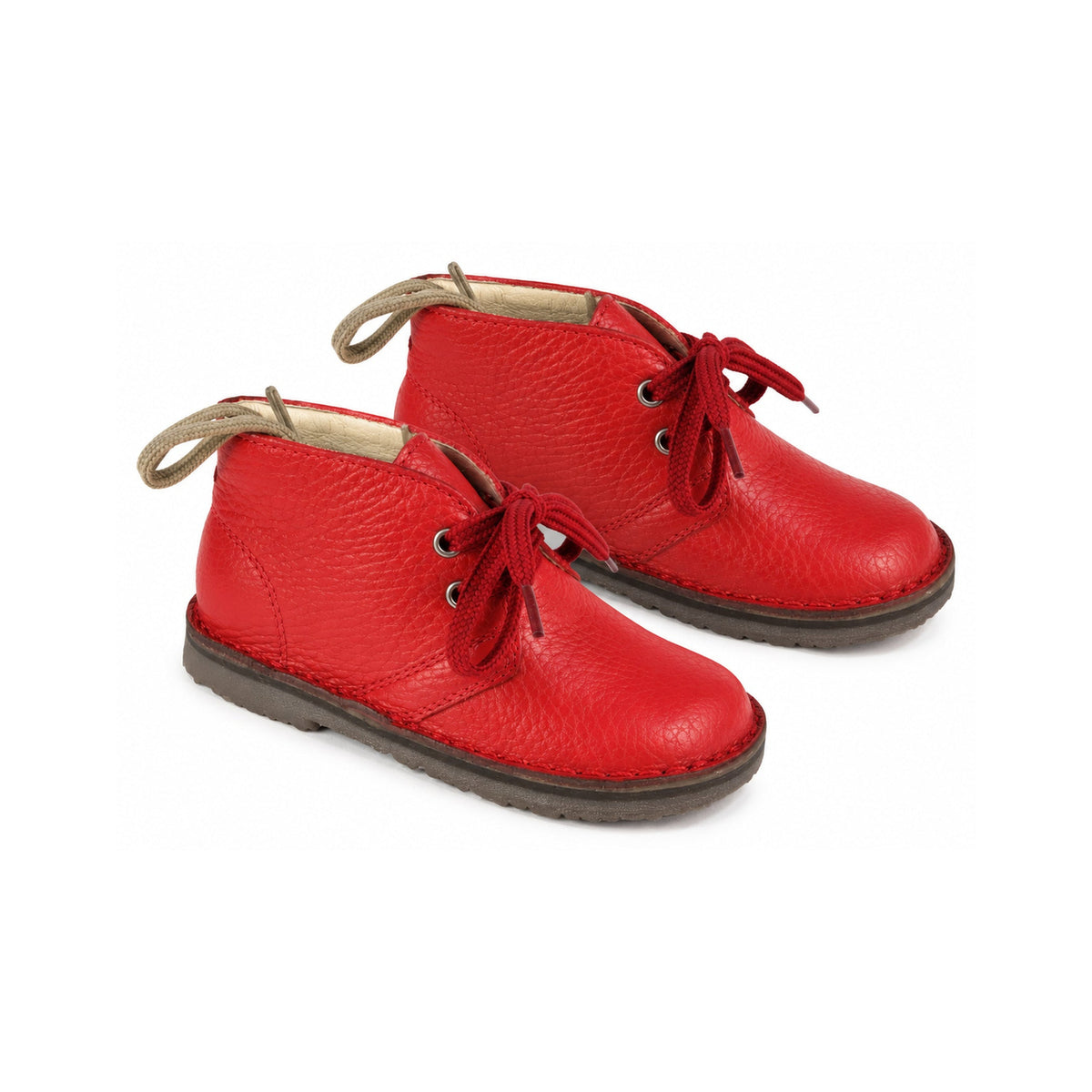 Red Soft Leather Lace for Toddler/Boy/Girl by London Kids