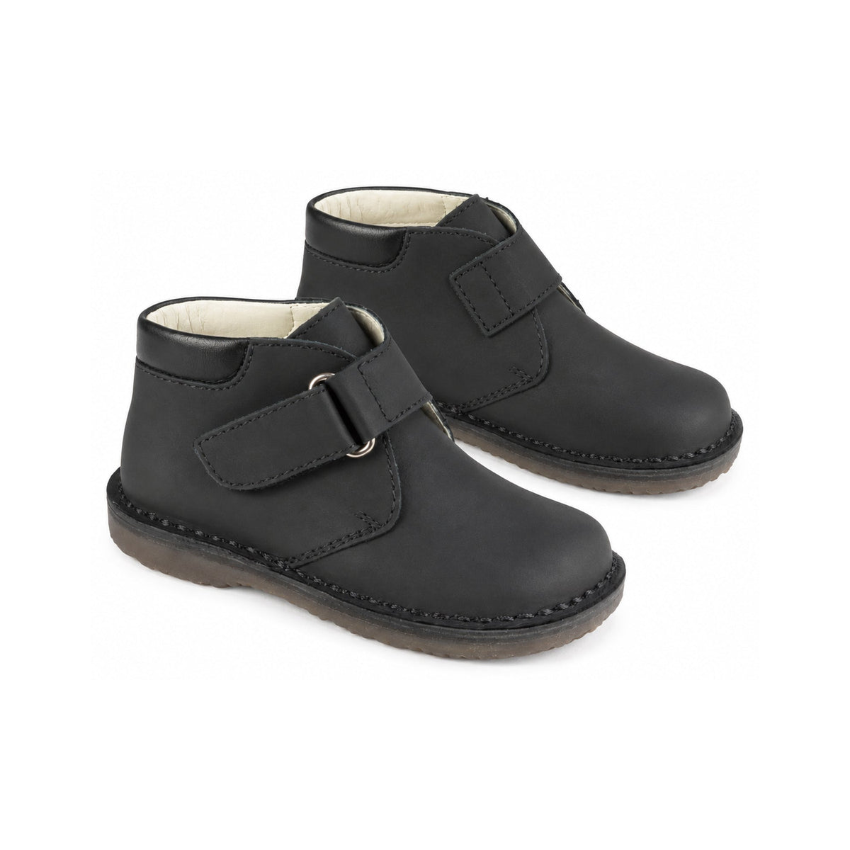 Black Sahara Leather Velcro for Toddler/Boy by London Kids