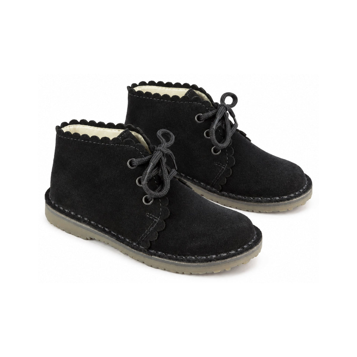 Black Suede Lace for Toddler/Girl by London Kids