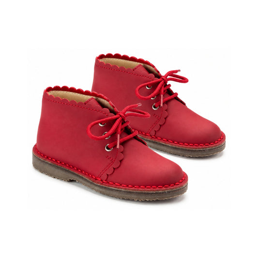 Red Sahara Leather Lace for Toddler/Girl by London Kids