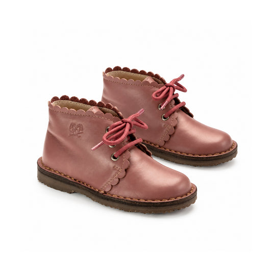 Pink Soft Leather Lace for Toddler/Girl by London Kids