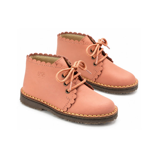 Salmon Sahara Leather Lace for Toddler/Girl by London Kids