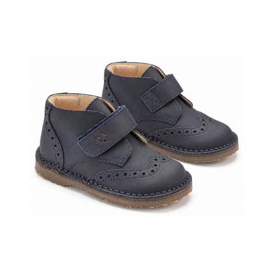 Navy Sahara Leather Velcro for Toddler/Boy by London Kids