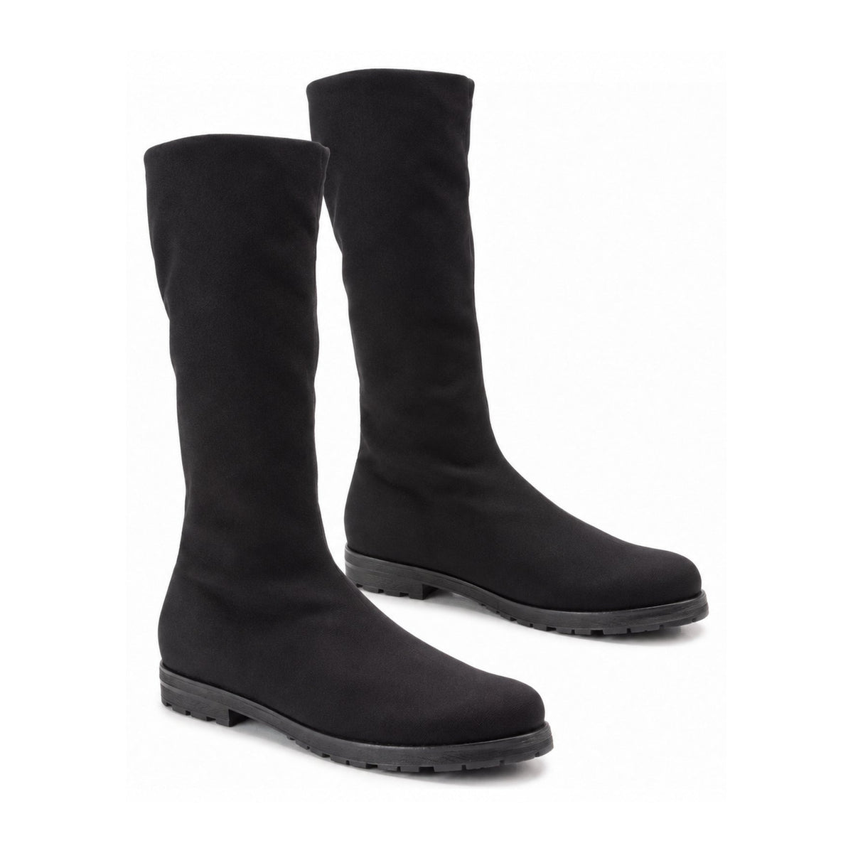 Black Stretch Girls Stretch Boots