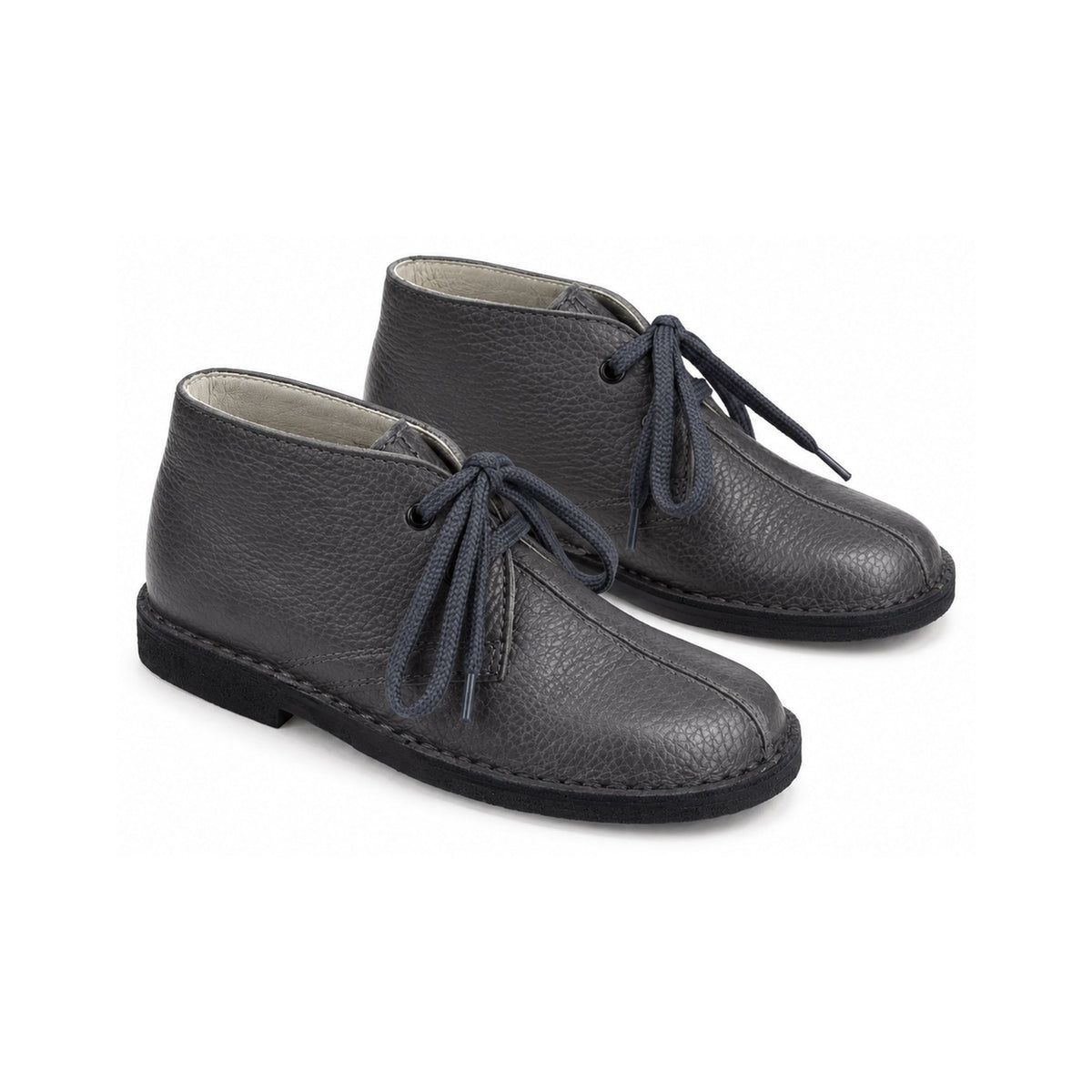 Gray Soft Leather Lace for Toddler/Boy/Girl by London Kids