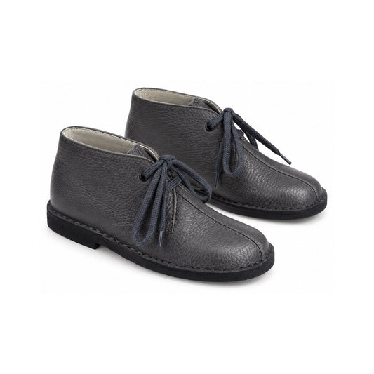 Gray Soft Leather Lace for Toddler/Boy/Girl by London Kids