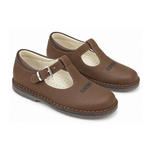 Brown Medium Sahara Childrens T-strap
