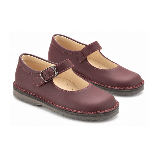 Bordo Sahara Girls Strap Shoe