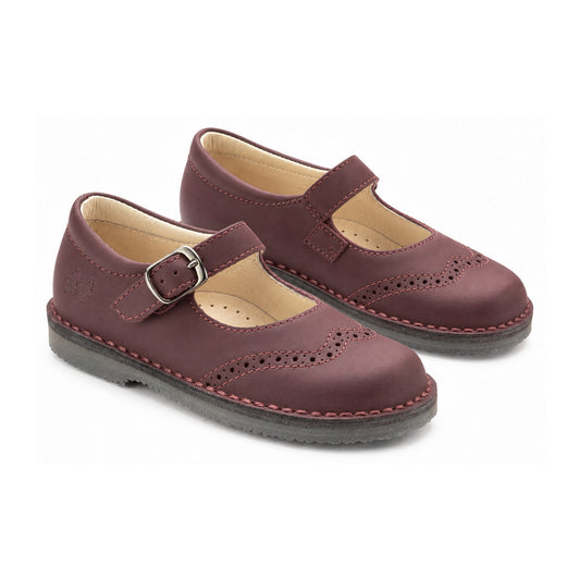 Bordo Sahara Girls Strap Shoe