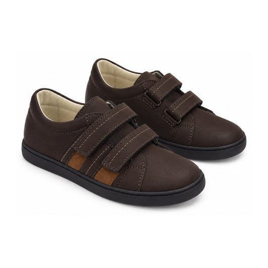 Brown Sahara Leather Velcro for Boy by London Kids