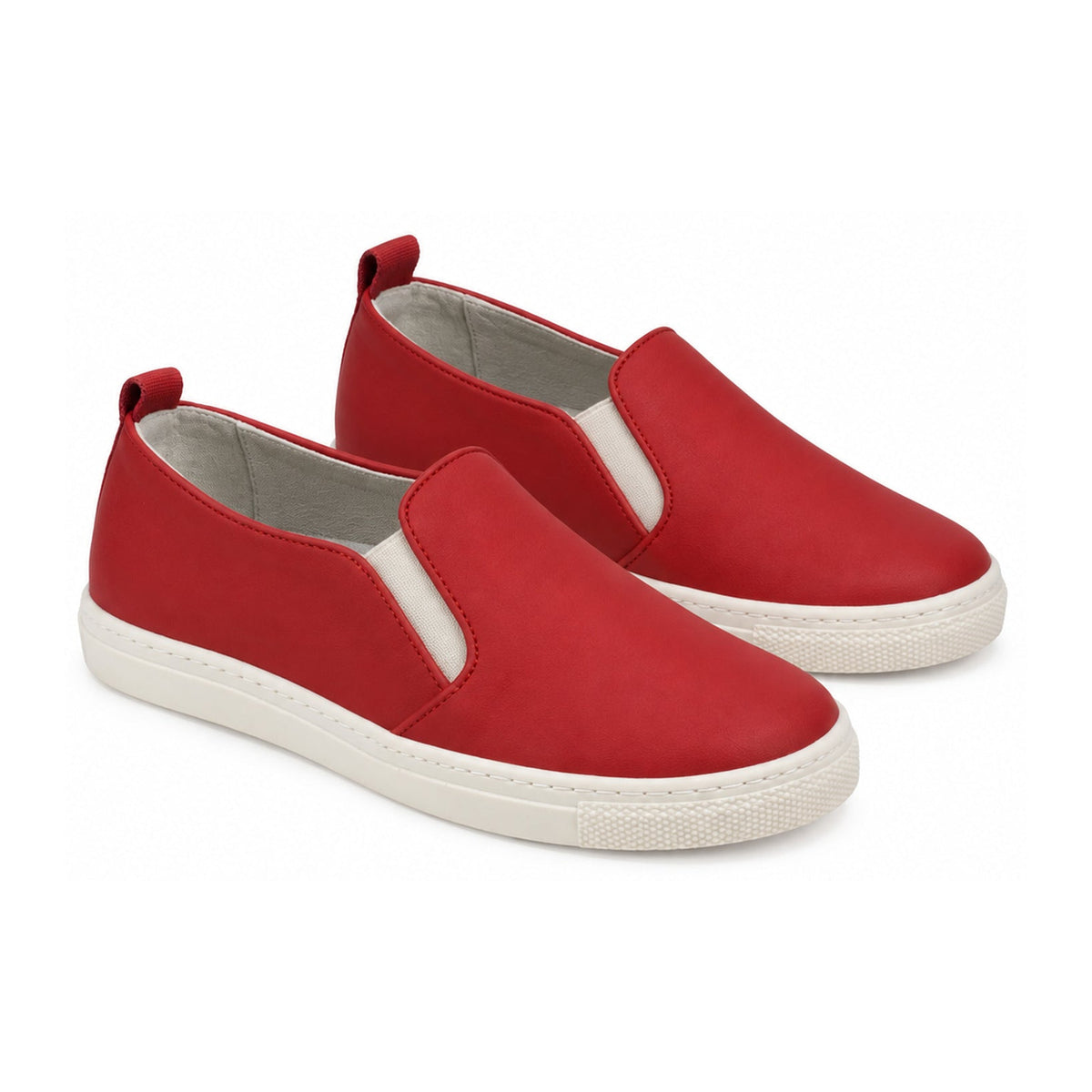 Red Sahara Leather Sneaker for Girl by London Kids