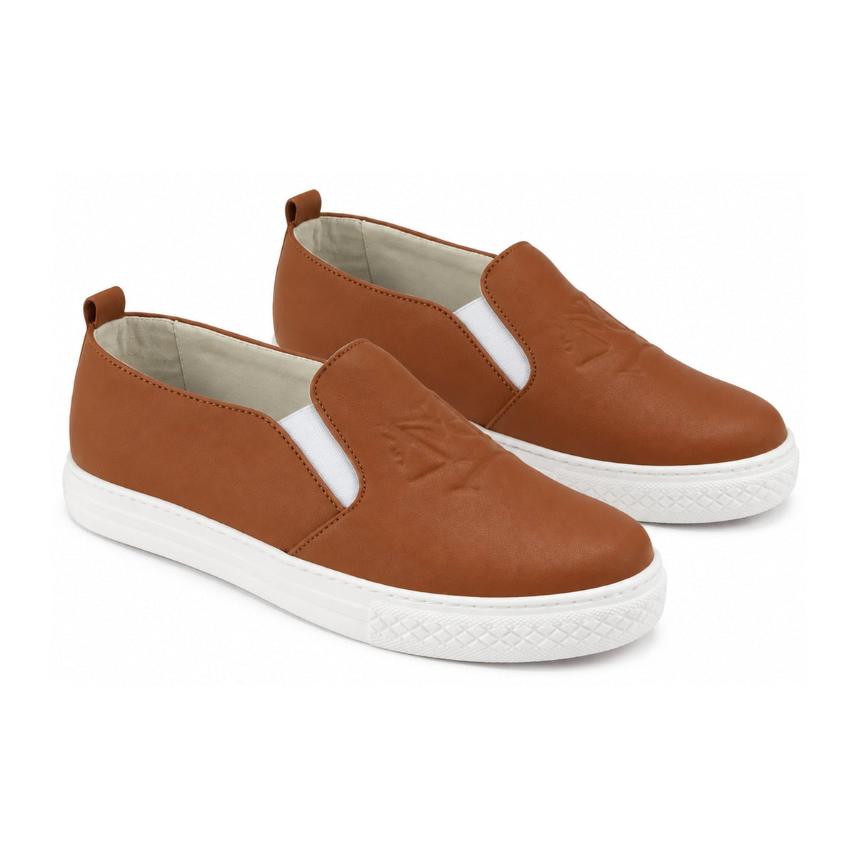 Tan Sahara Leather Sneaker for Girl by London Kids