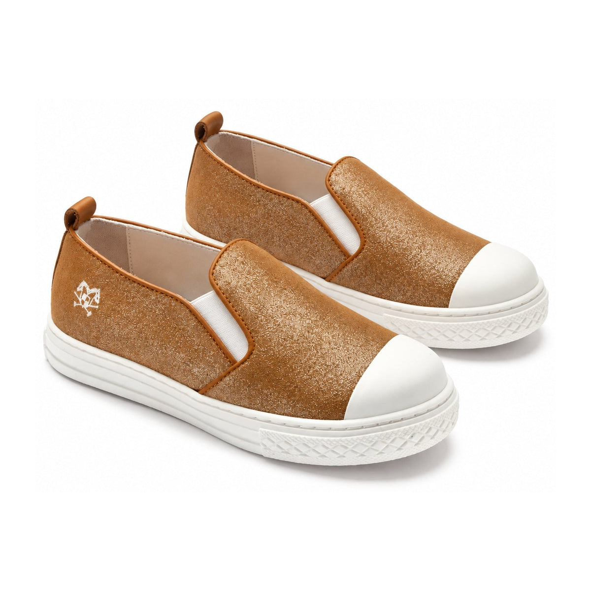Tan Soft Leather Sneaker for Girl/Boy by London Kids