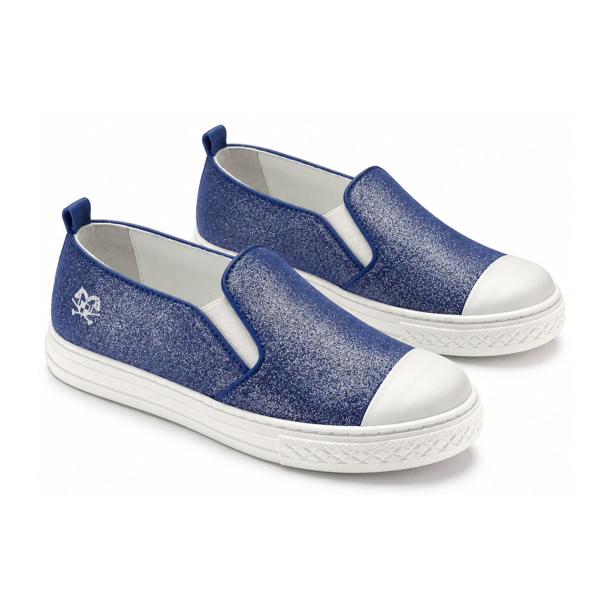 Blue Soft Leather Sneaker for Girl/Boy by London Kids