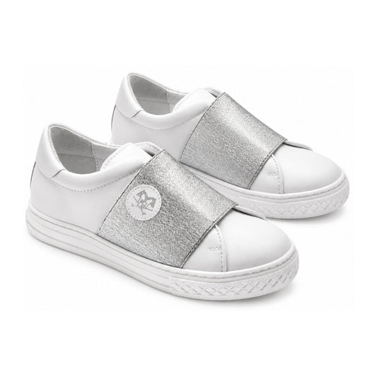 White Soft Leather Sneaker for Girl/Boy by London Kids