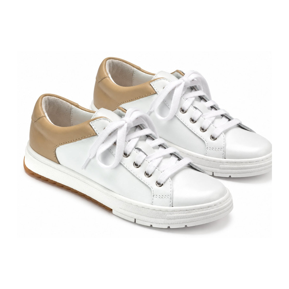 White Sahara Leather Lace for Girl/Boy by London Kids