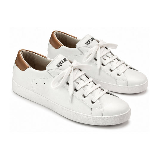 Off White Leather Lace Summer Sneaker for Girls