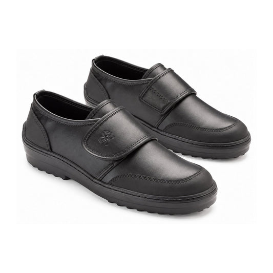 Black Soft Leather Velcro for Boy by London Kids