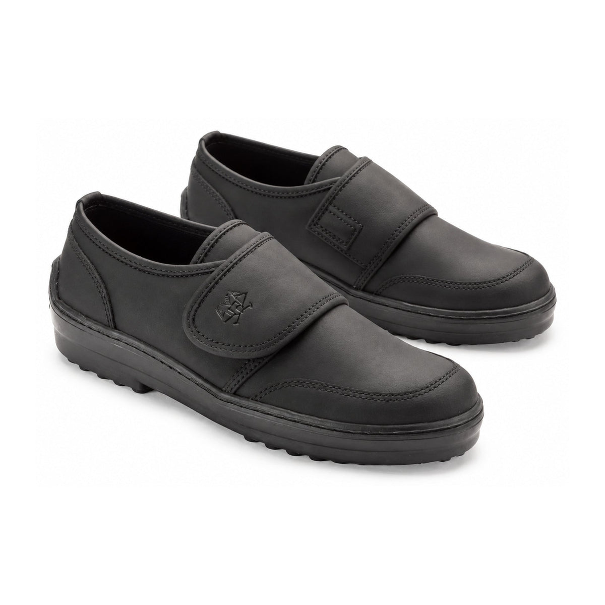 Black Sahara Leather Velcro for Boy by London Kids