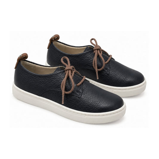 Navy Soft Leather Sneaker for Girl/Boy by Manuela de Juan