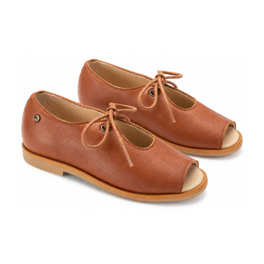 Tan Soft Leather Lace for Boy/Girl by Manuela de Juan
