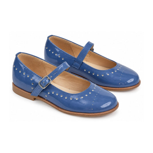 Blue Patent Leather Strap for Girl by Manuela de Juan