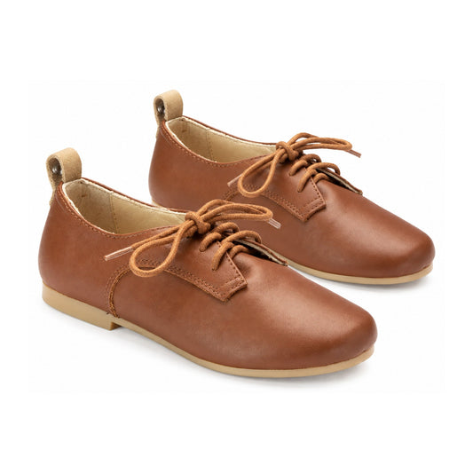 Tan Soft Leather Lace for Boy/Girl by Manuela de Juan