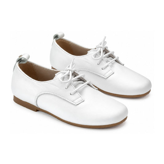 White Soft Leather Lace for Boy/Girl by Manuela de Juan