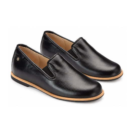 Black Soft Leather Slip On for Boy/Girl by Manuela de Juan