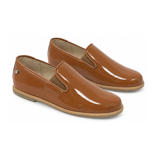 Tan Patent Leather Slip On for Boy/Girl by Manuela de Juan