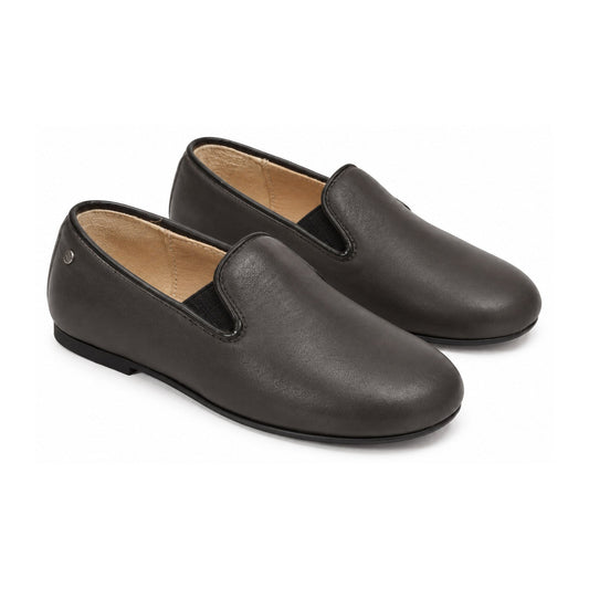 Gray Soft Leather Slip On for Boy/Girl by Manuela de Juan